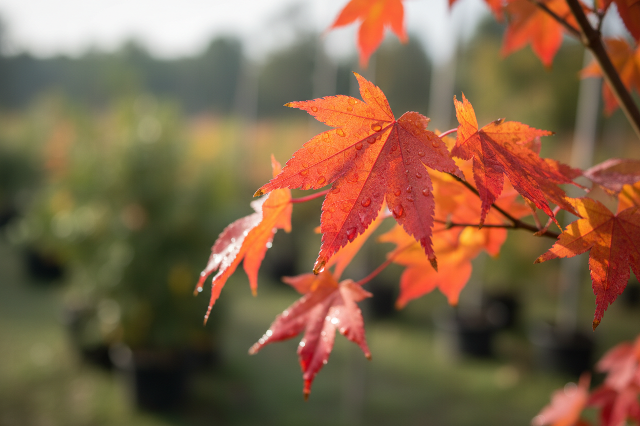 Rotahorn Red Sunset orange-rot Herbstfärbung Zierbaum Malsch Karlsruhe Baumschule Kurrle